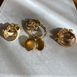 4 sets of vintage Monet clip on earrings